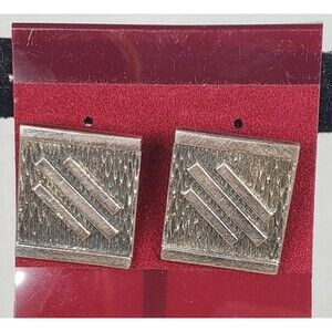 Vintage Mid Century Modern SWANK MOD Silver Tone Men's Cuff Links